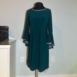 ✨ MSK Rhinestone Embellished Bell Sleeve Party Dress – Sparkly!!